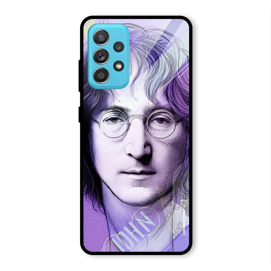 John Lennon Artwork Glass Back Case for Galaxy A52