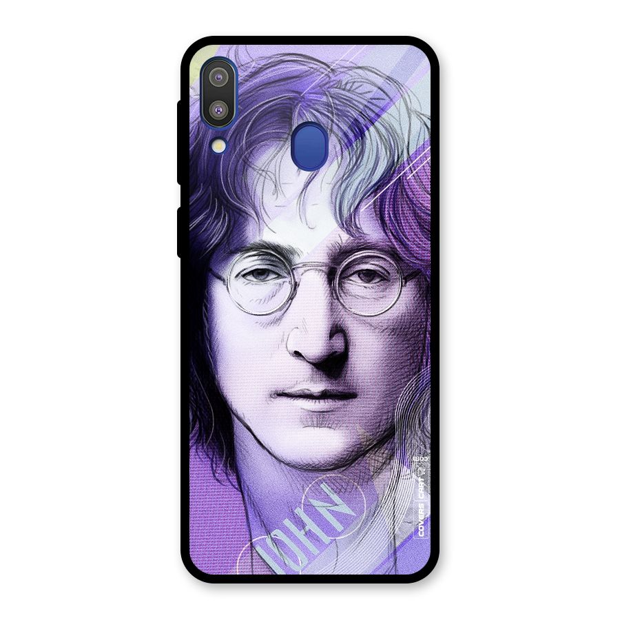 John Lennon Artwork Glass Back Case for Galaxy M20