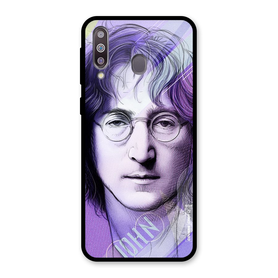 John Lennon Artwork Glass Back Case for Galaxy M30