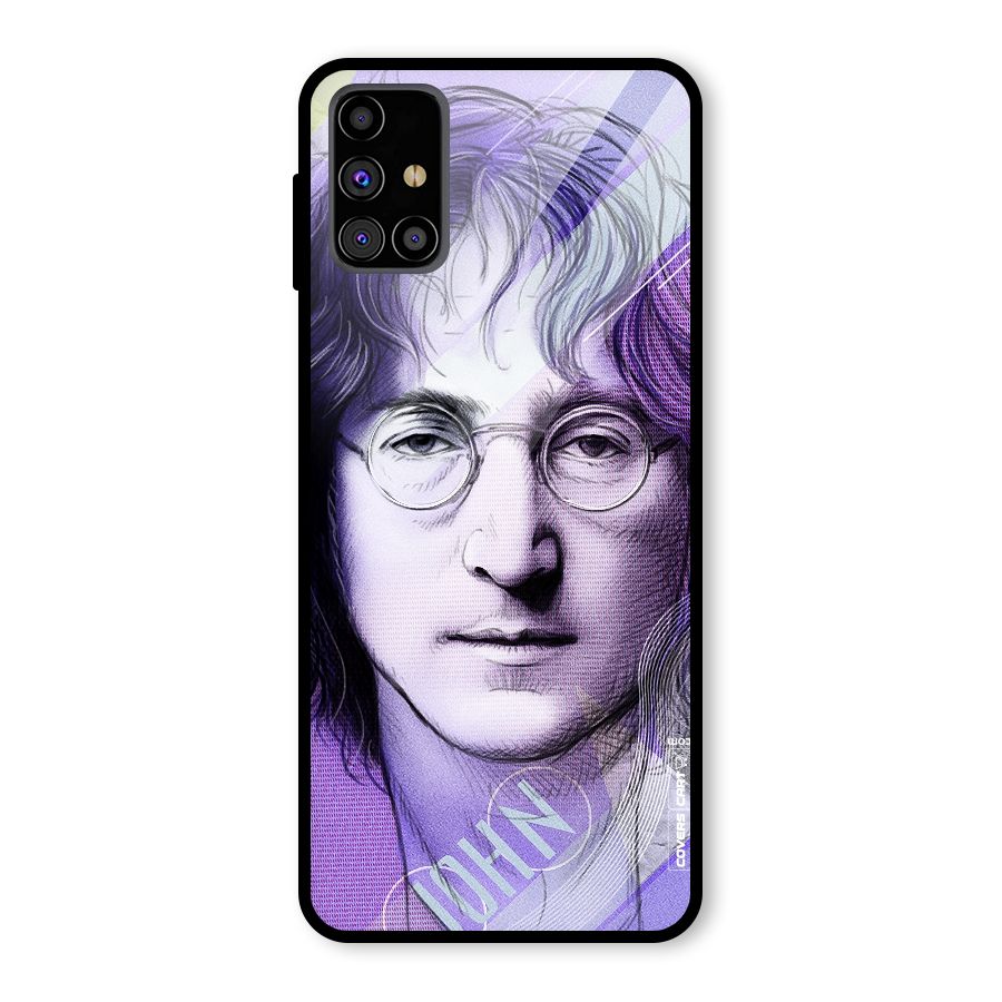 John Lennon Artwork Glass Back Case for Galaxy M31s