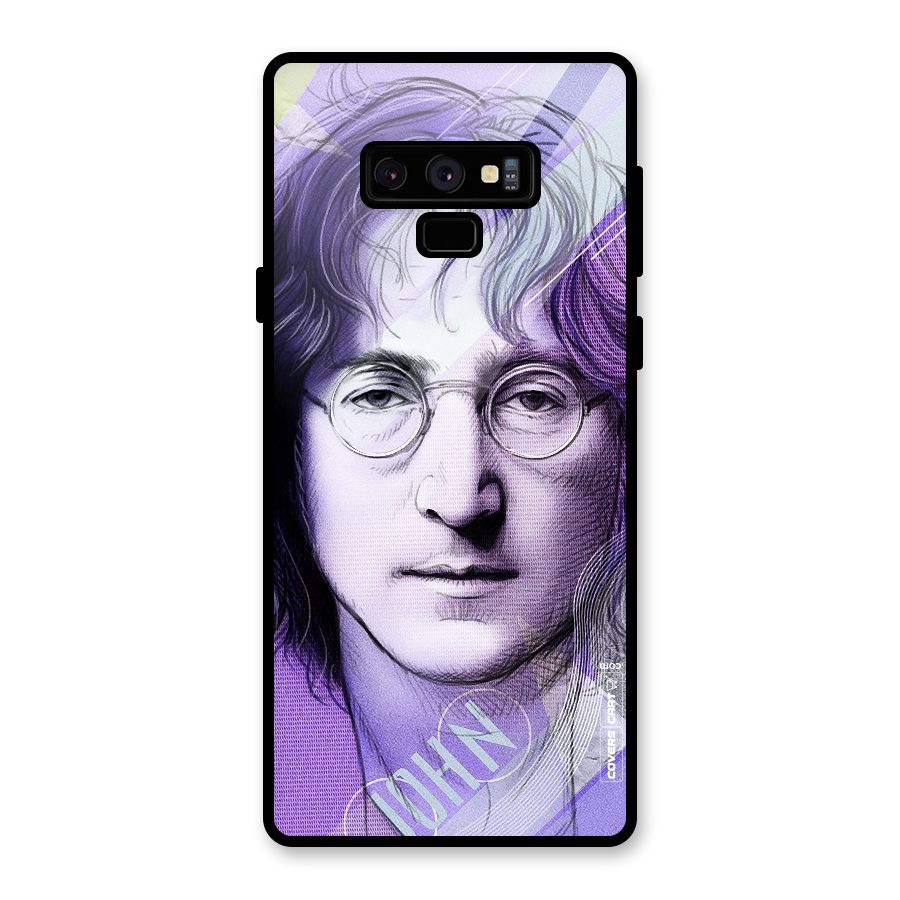 John Lennon Artwork Glass Back Case for Galaxy Note 9
