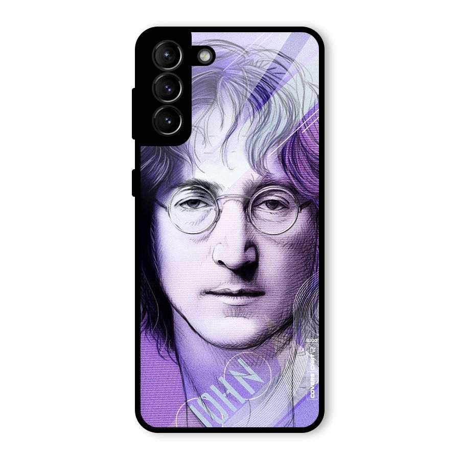 John Lennon Artwork Glass Back Case for Galaxy S21 Plus