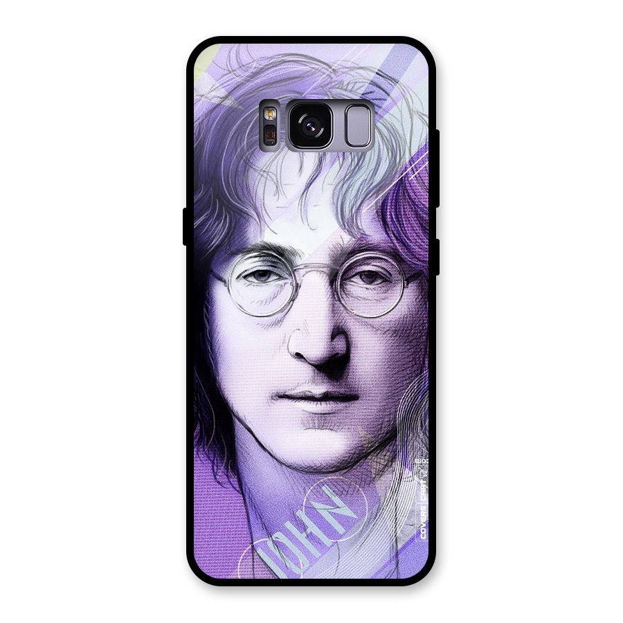 John Lennon Artwork Glass Back Case for Galaxy S8