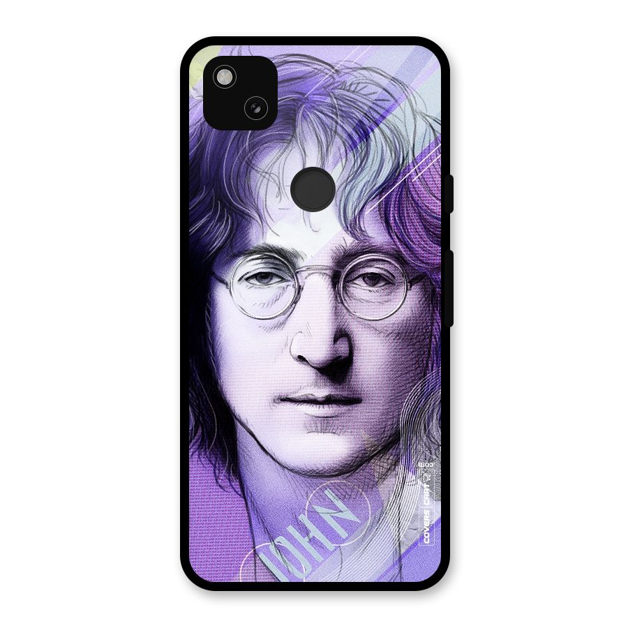 John Lennon Artwork Glass Back Case for Google Pixel 4a
