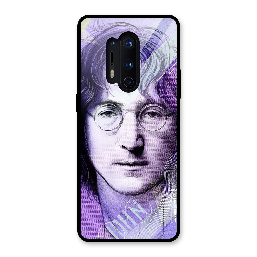 John Lennon Artwork Glass Back Case for OnePlus 8 Pro