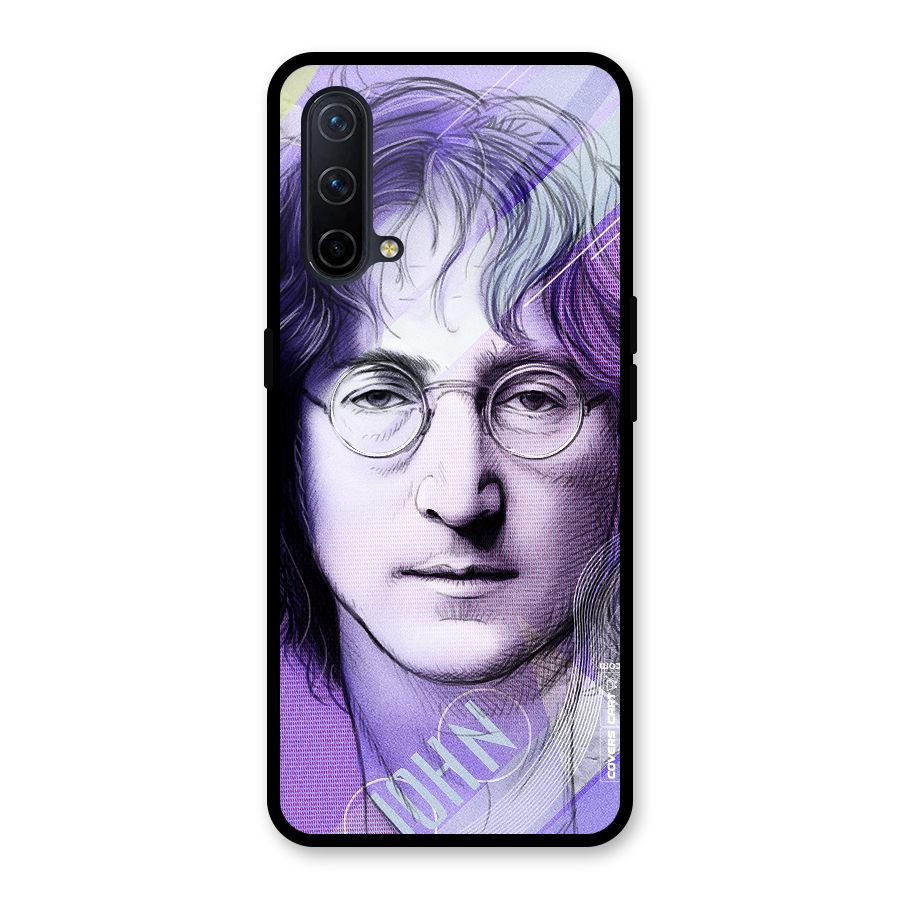 John Lennon Artwork Glass Back Case for OnePlus Nord CE 5G