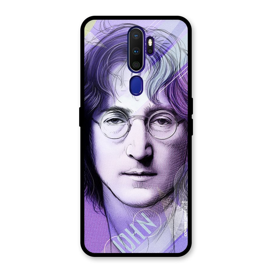 John Lennon Artwork Glass Back Case for Oppo A9 (2020)