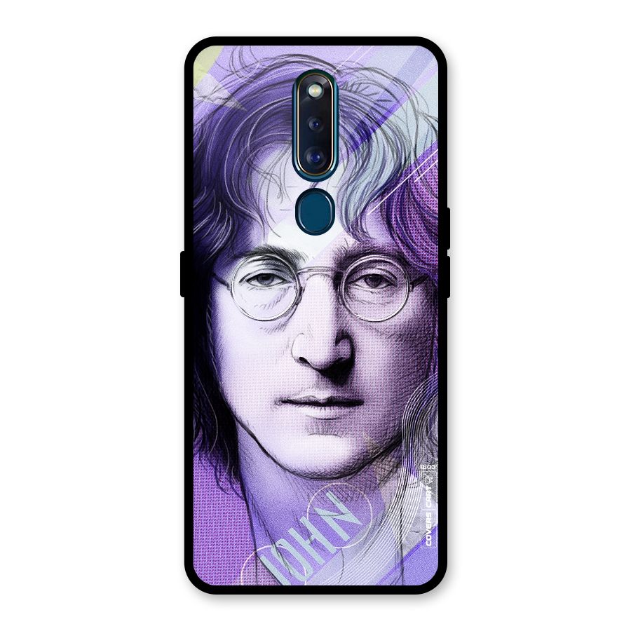 John Lennon Artwork Glass Back Case for Oppo F11 Pro