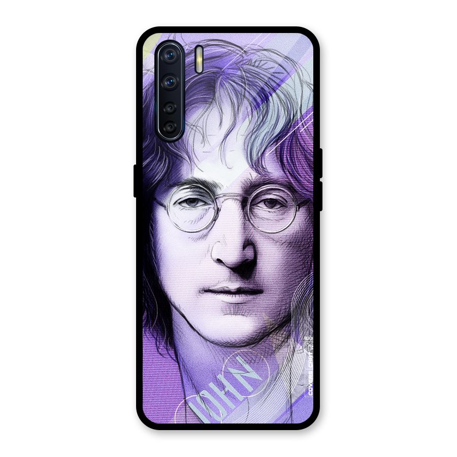 John Lennon Artwork Glass Back Case for Oppo F15