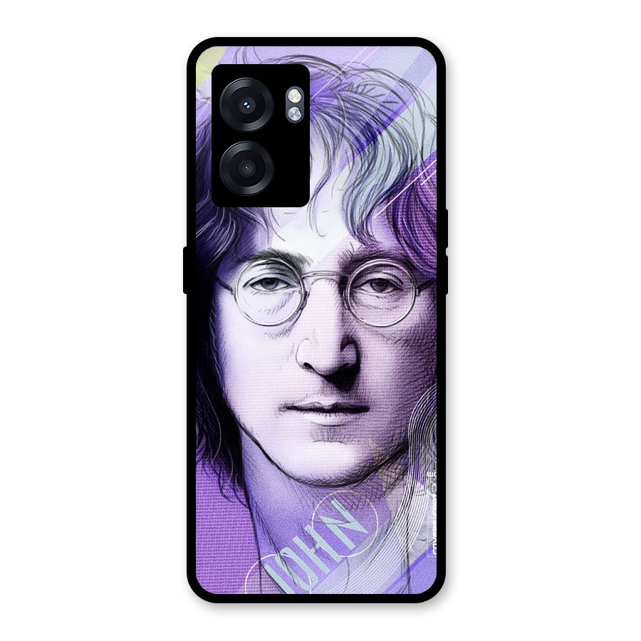 John Lennon Artwork Glass Back Case for Oppo K10 (5G)