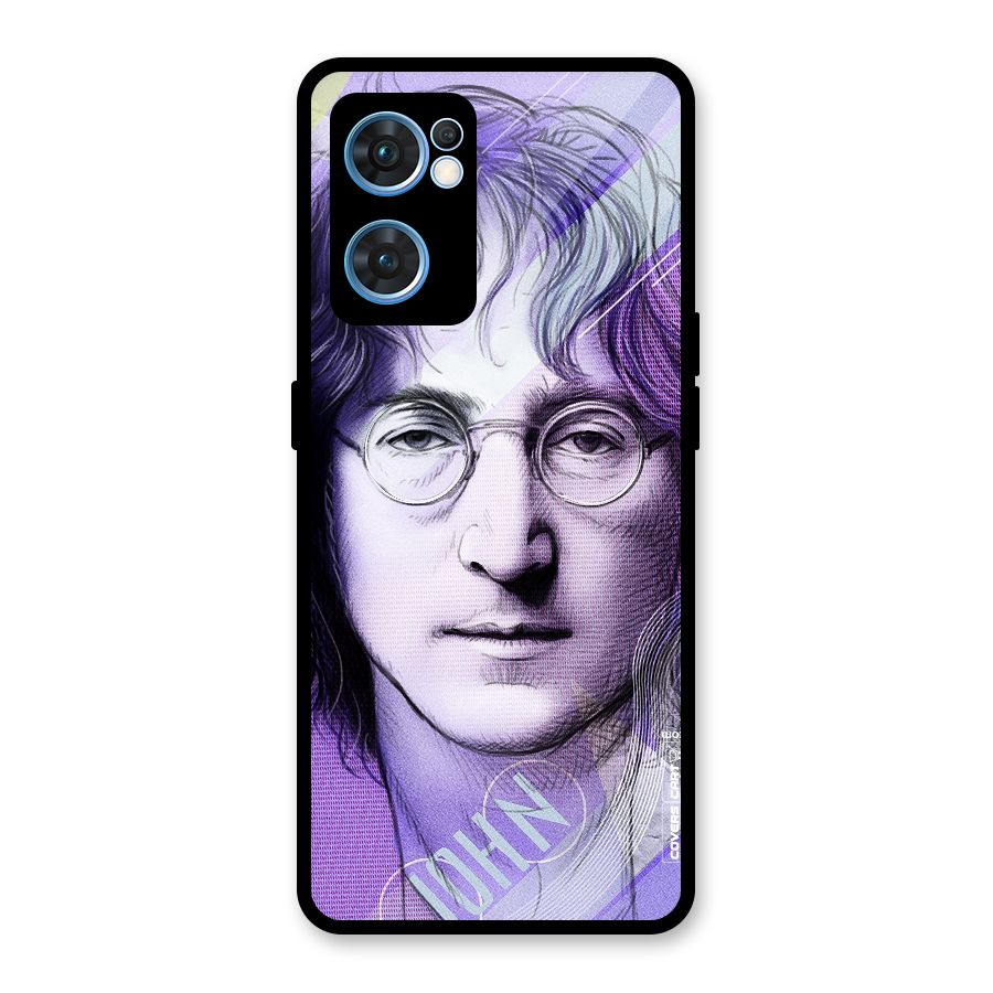 John Lennon Artwork Glass Back Case for Oppo Reno7 5G