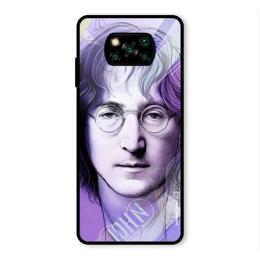 John Lennon Artwork Glass Back Case for Poco X3 Pro