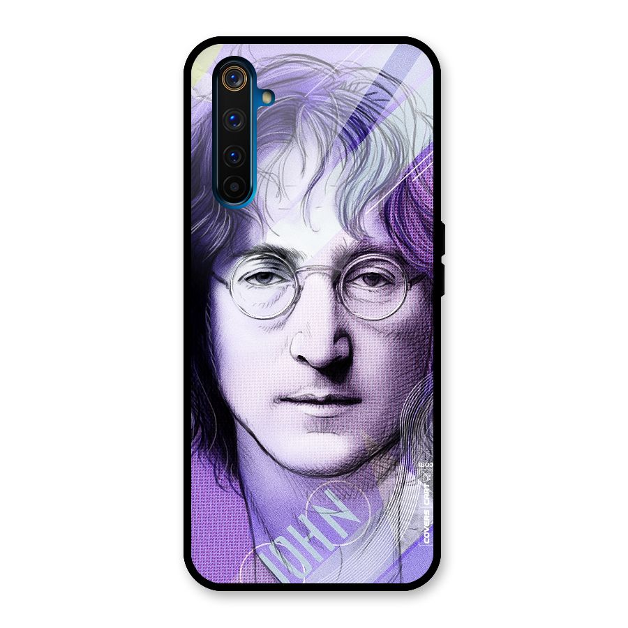 John Lennon Artwork Glass Back Case for Realme 6 Pro