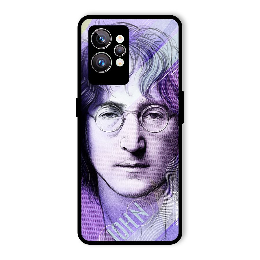John Lennon Artwork Glass Back Case for Realme GT2 Pro