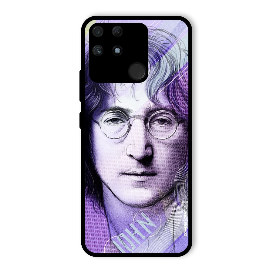 John Lennon Artwork Glass Back Case for Realme Narzo 50A