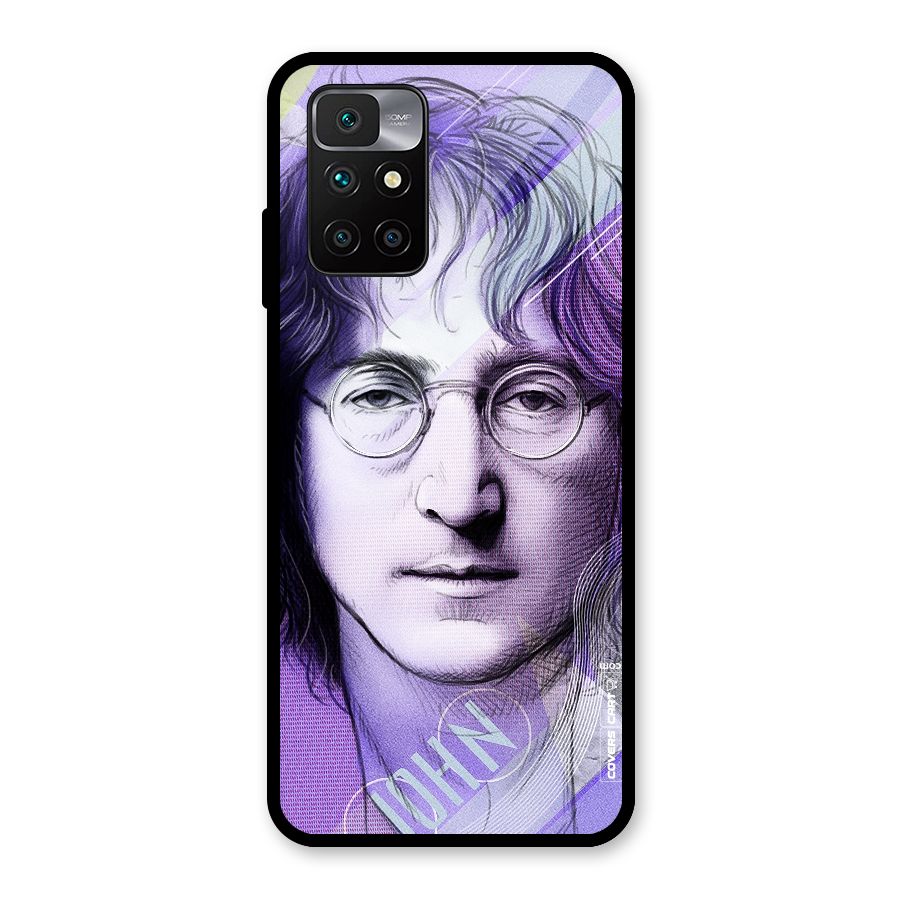John Lennon Artwork Glass Back Case for Redmi 10 Prime