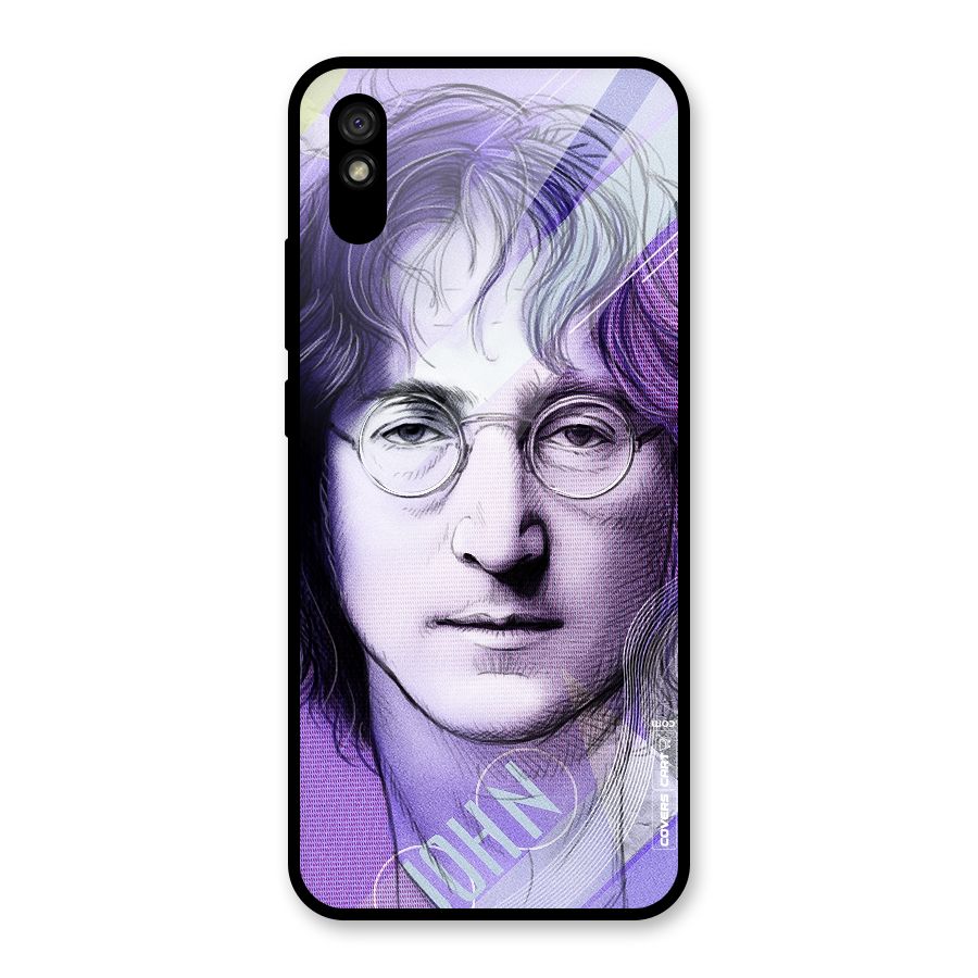 John Lennon Artwork Glass Back Case for Redmi 9A