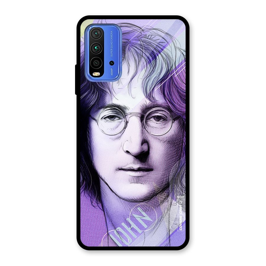 John Lennon Artwork Glass Back Case for Redmi 9 Power