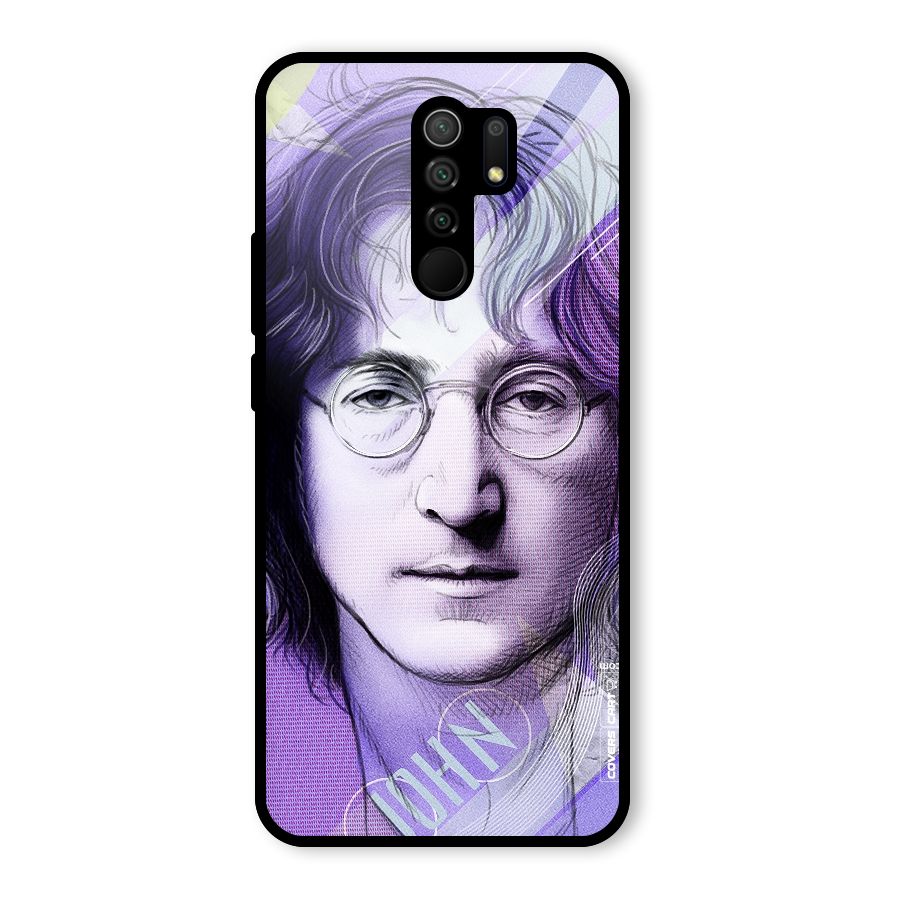 John Lennon Artwork Glass Back Case for Redmi 9 Prime