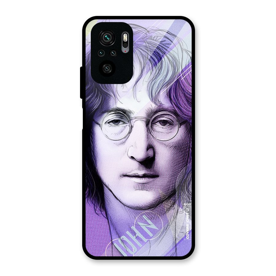 John Lennon Artwork Glass Back Case for Redmi Note 10S