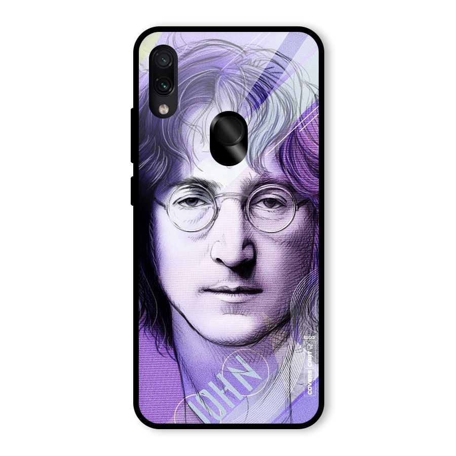 John Lennon Artwork Glass Back Case for Redmi Note 7