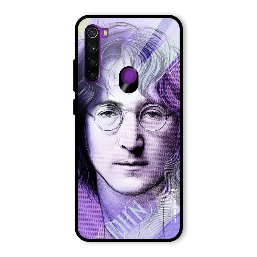 John Lennon Artwork Glass Back Case for Redmi Note 8