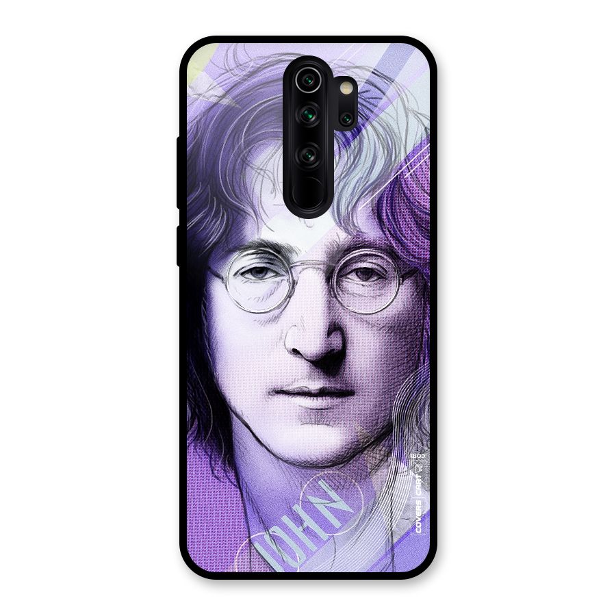 John Lennon Artwork Glass Back Case for Redmi Note 8 Pro