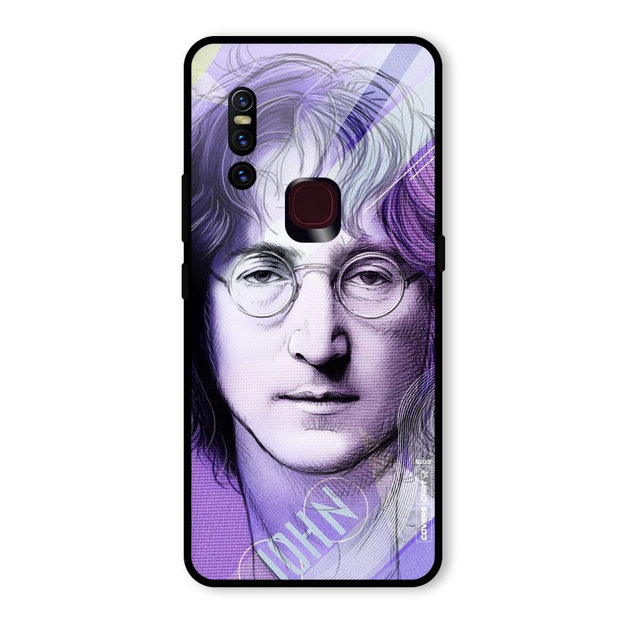 John Lennon Artwork Glass Back Case for Vivo V15