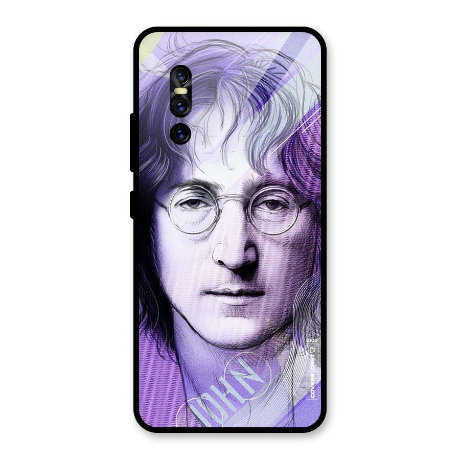 John Lennon Artwork Glass Back Case for Vivo V15 Pro