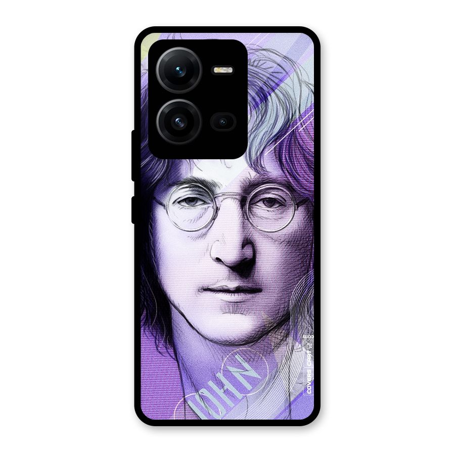 John Lennon Artwork Glass Back Case for Vivo V25