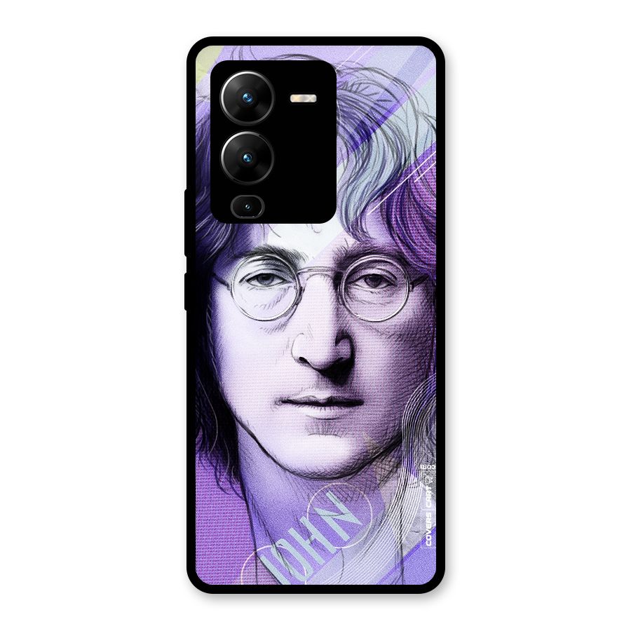 John Lennon Artwork Glass Back Case for Vivo V25 Pro