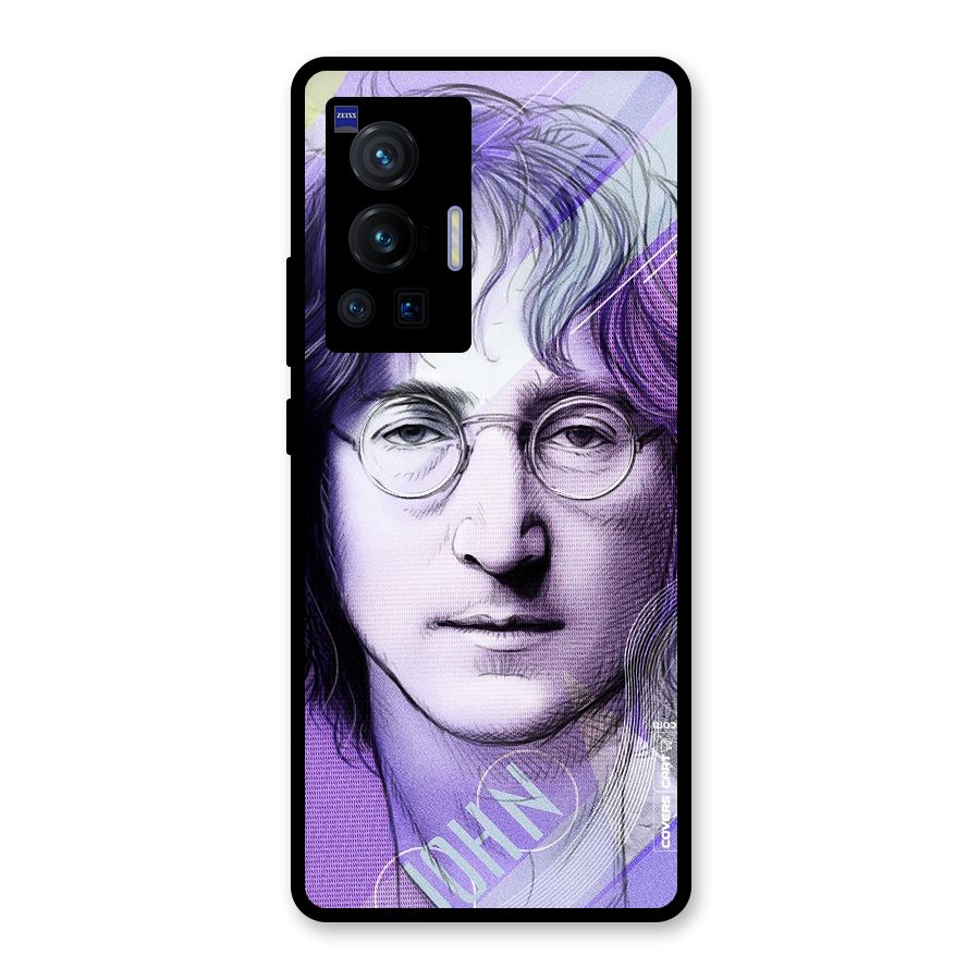 John Lennon Artwork Glass Back Case for Vivo X70 Pro