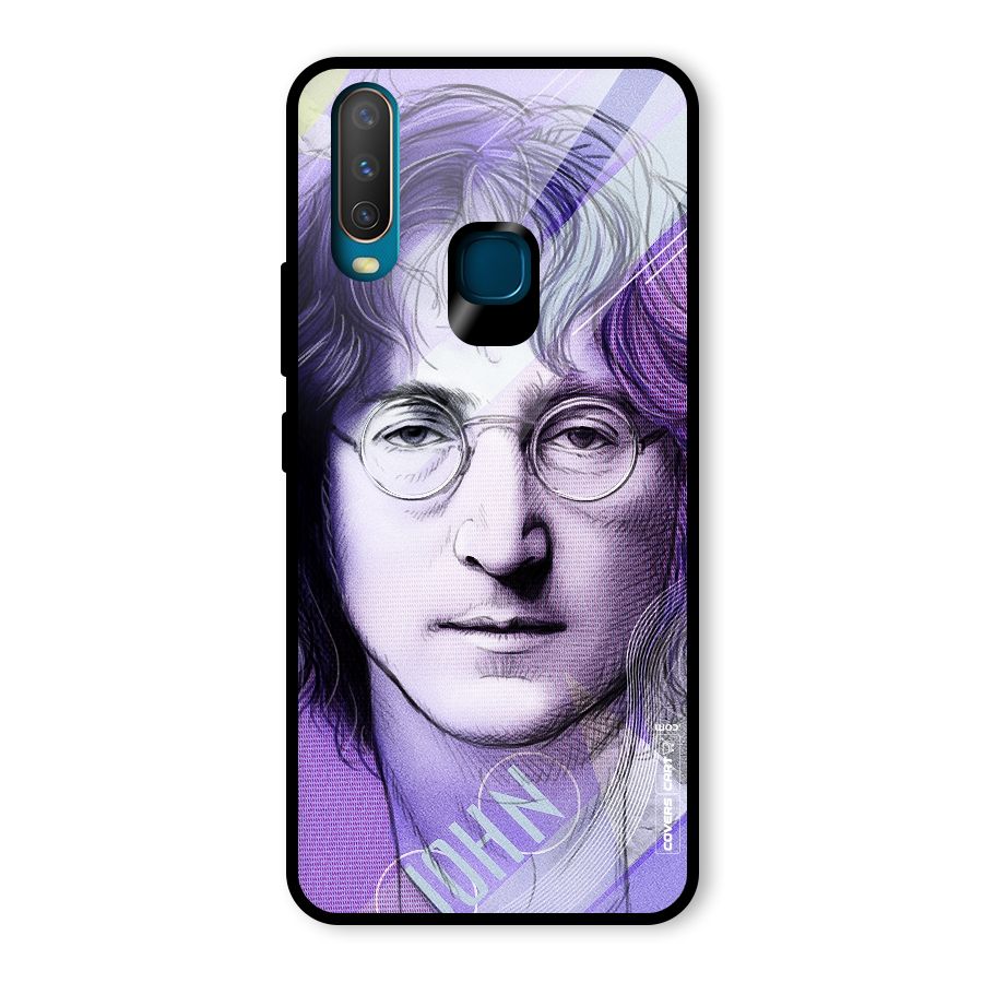 John Lennon Artwork Glass Back Case for Vivo Y15