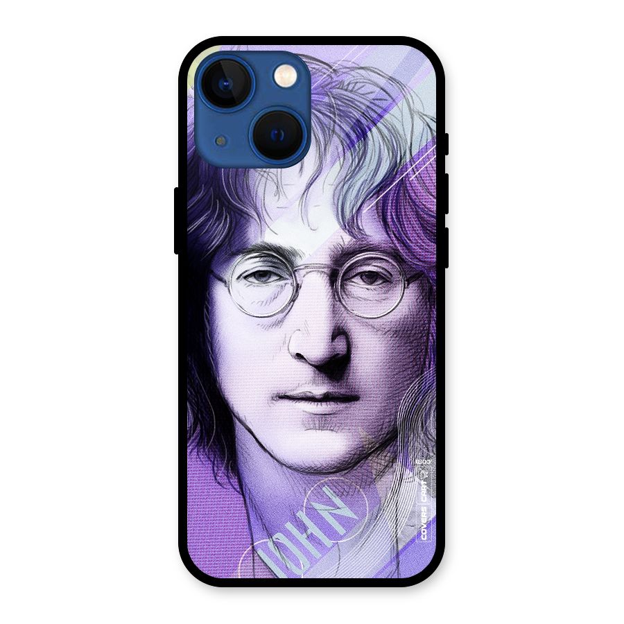 John Lennon Artwork Glass Back Case for iPhone 13 Mini