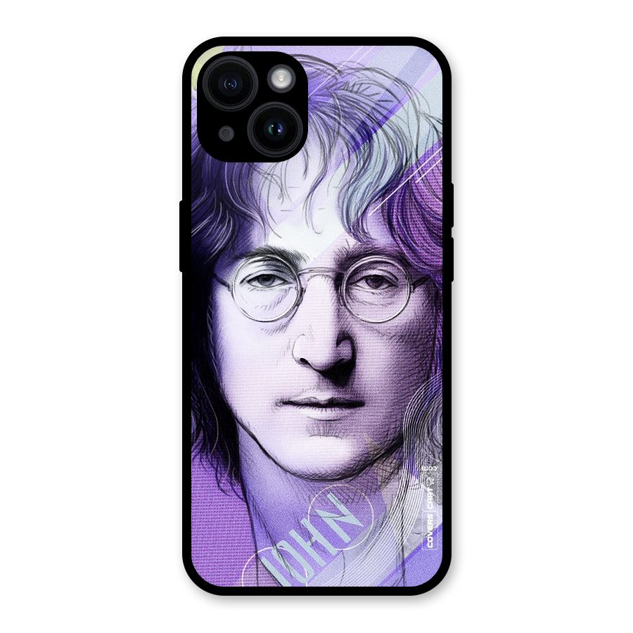 John Lennon Artwork Glass Back Case for iPhone 14