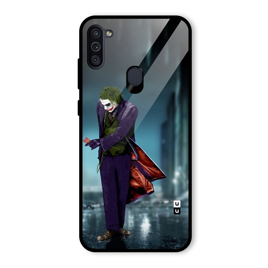 Joker in Style Glass Back Case for Galaxy M11