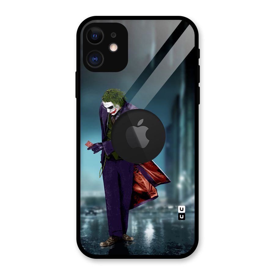 Joker in Style Glass Back Case for iPhone 11 Logo Cut