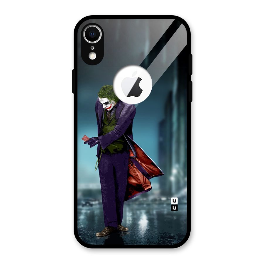 Joker in Style Glass Back Case for iPhone XR Logo Cut