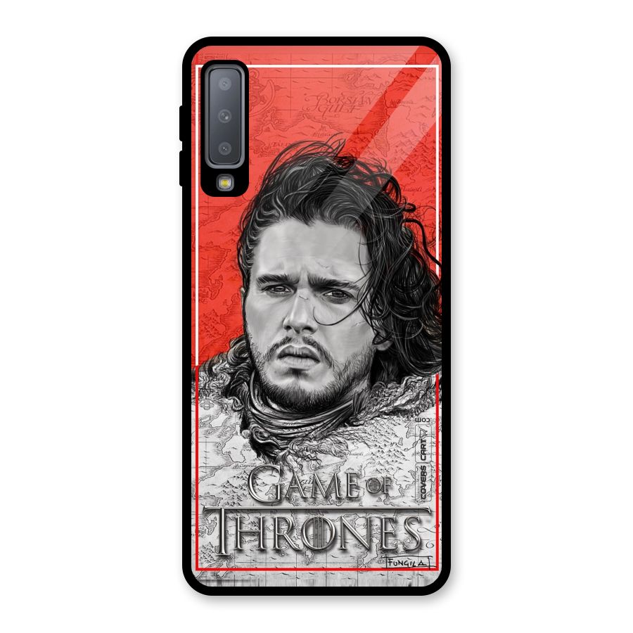 Jon Snow Nights Watch Glass Back Case for Galaxy A7 (2018)