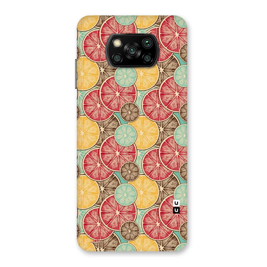 Juicy Pattern Back Case for Poco X3