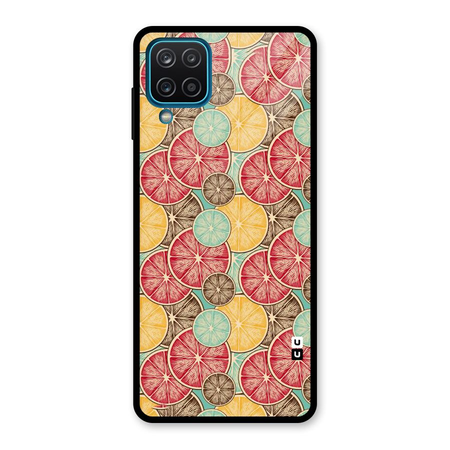 Juicy Pattern Glass Back Case for Galaxy A12