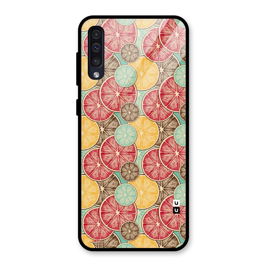 Juicy Pattern Glass Back Case for Galaxy A50