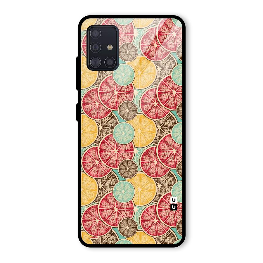 Juicy Pattern Glass Back Case for Galaxy A51