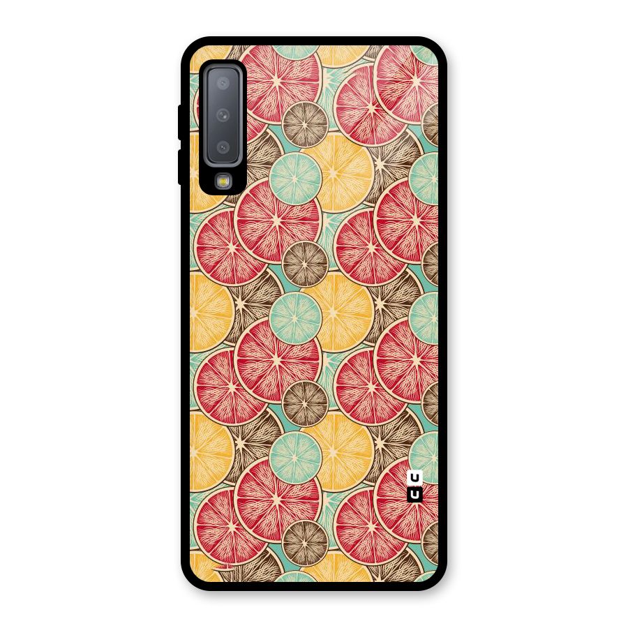 Juicy Pattern Glass Back Case for Galaxy A7 (2018)