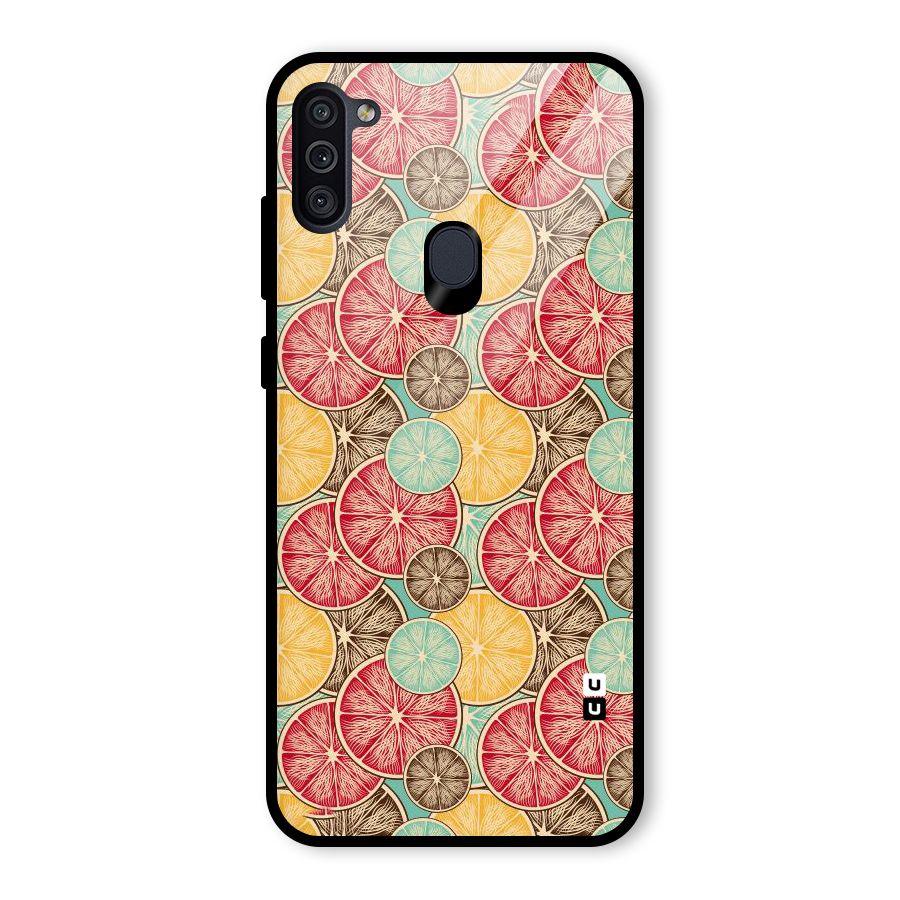 Juicy Pattern Glass Back Case for Galaxy M11