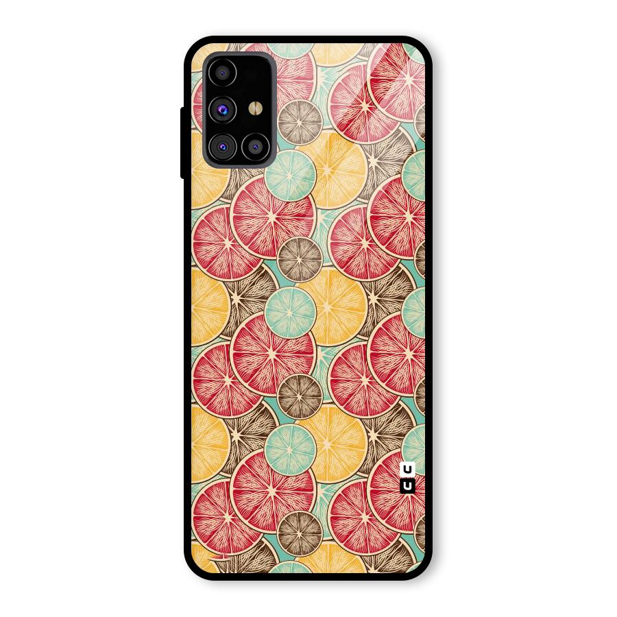 Juicy Pattern Glass Back Case for Galaxy M31s