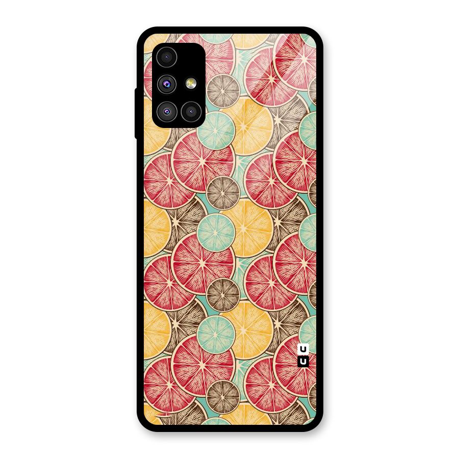 Juicy Pattern Glass Back Case for Galaxy M51