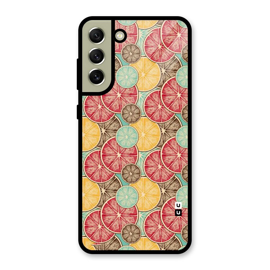 Juicy Pattern Glass Back Case for Galaxy S21 FE 5G