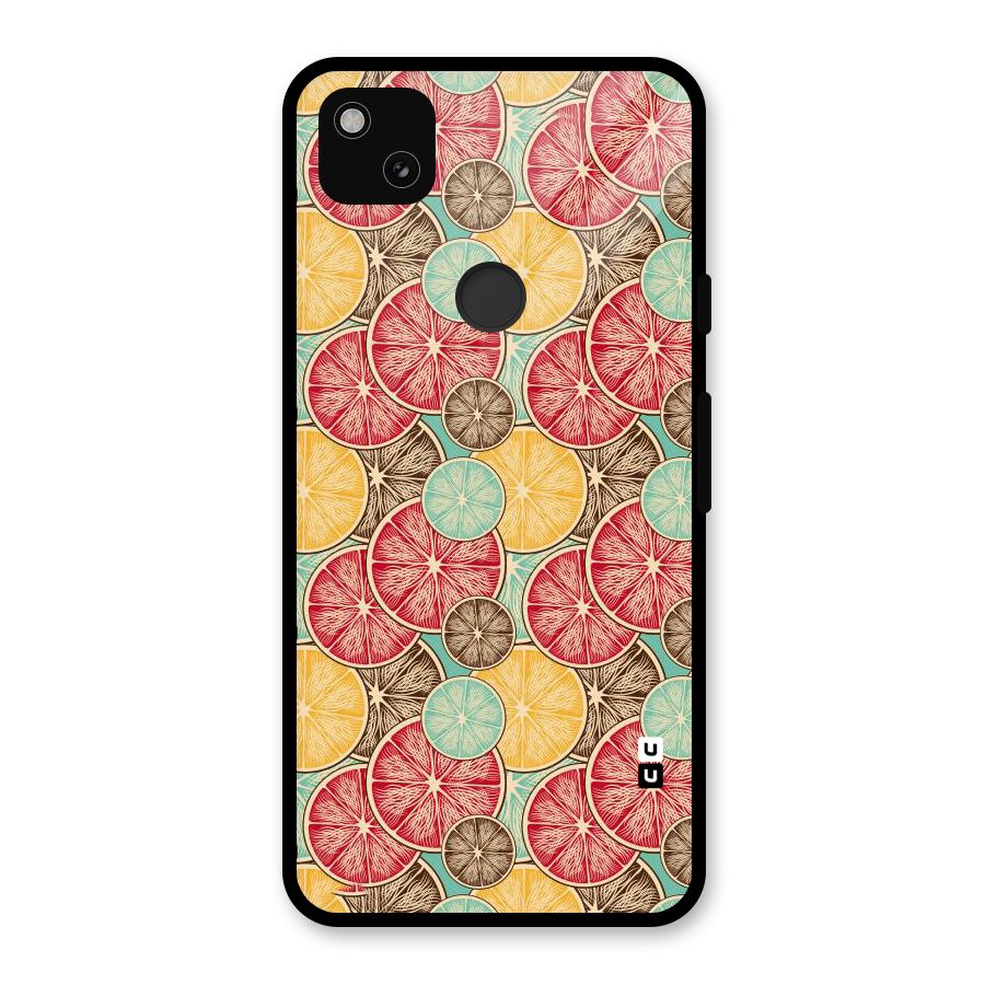 Juicy Pattern Glass Back Case for Google Pixel 4a