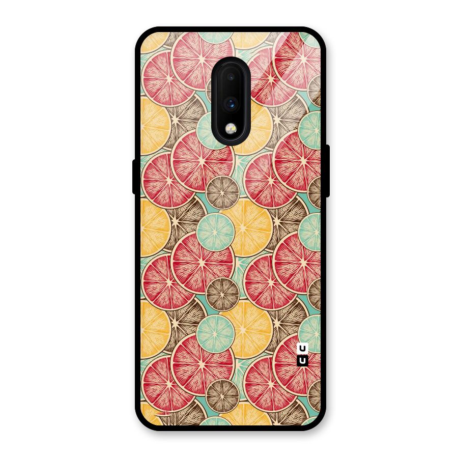 Juicy Pattern Glass Back Case for OnePlus 7